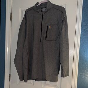 Carhartt Charcoal Thermal Quarter-Zip Pullover